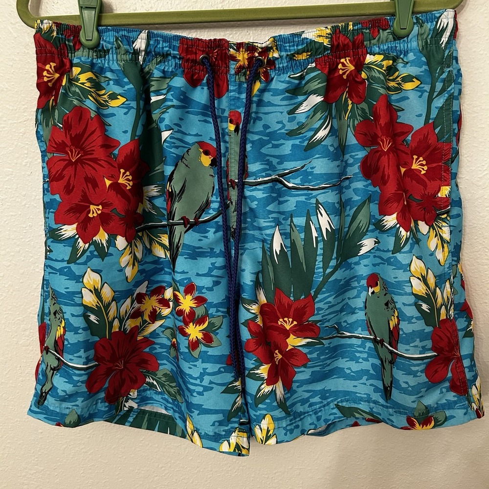 Boca‎ Classics Island Wear Lg Board Shorts Swim Trunks Mesh Pockets and lining.